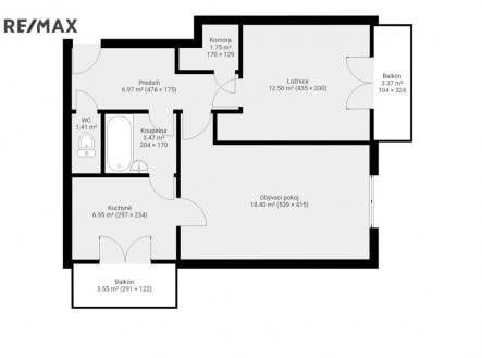 Prodej bytu, 2+1, 53 m²