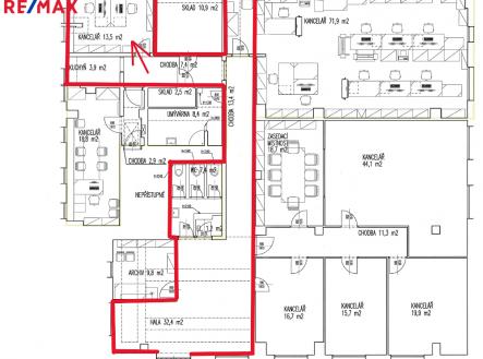 Pronájem kanceláře, 14 m²