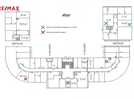 Pronájem kanceláře, 40 m²