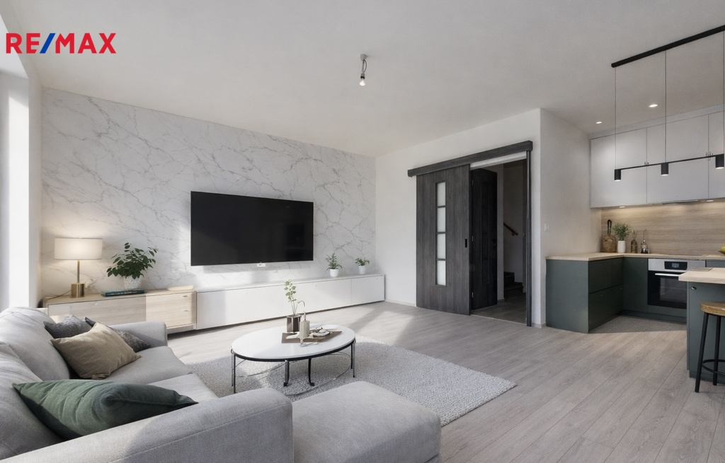 vizualizace obývacího pokoje