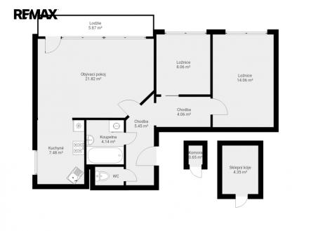 Prodej bytu, 3+kk, 71 m²