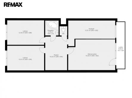Pronájem bytu, 3+1, 73 m²