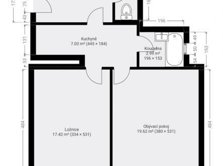 Prodej bytu, 2+1, 54 m²