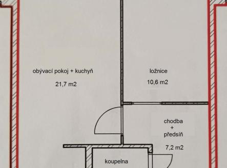 Prodej bytu, 2+kk, 43 m²
