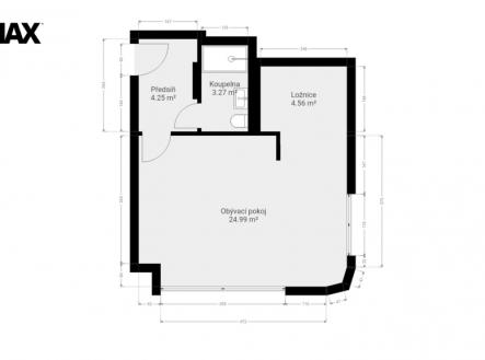 Pronájem bytu, 1+kk, 37 m²