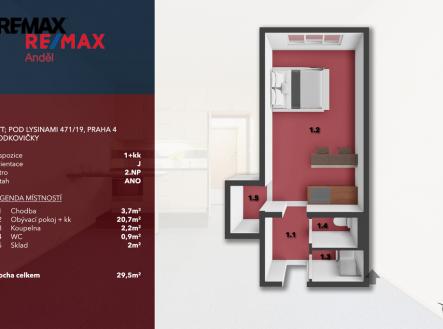 Prodej bytu, 1+kk, 29 m²