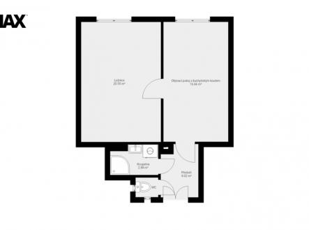 Pronájem bytu, 2+kk, 44 m²