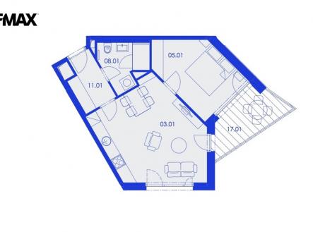 Pronájem bytu, 2+kk, 63 m²