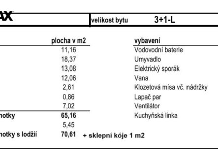 Prodej bytu, 3+1, 72 m²