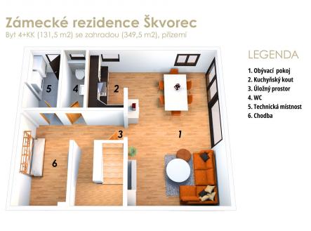 Prodej bytu, 4+kk, 132 m²