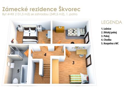Prodej bytu, 4+kk, 132 m²