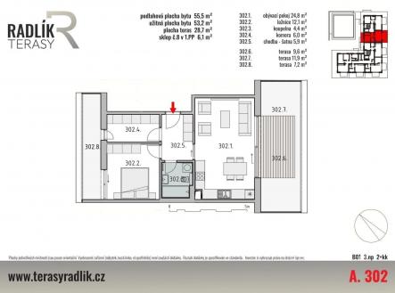 Prodej bytu, 2+kk, 55 m²