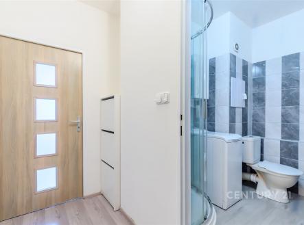 Chodba se vstupem do koupelny s WC