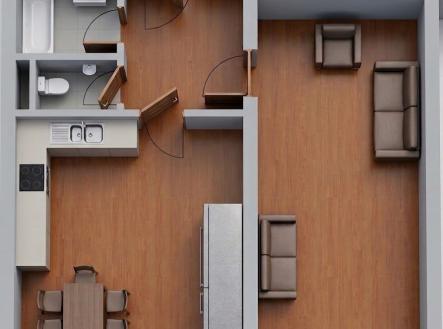 Pronájem bytu, 1+1, 67 m²
