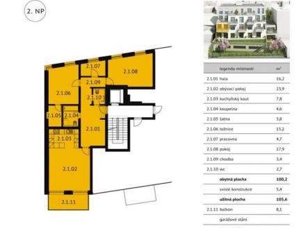 Prodej bytu, 3+kk, 131 m²