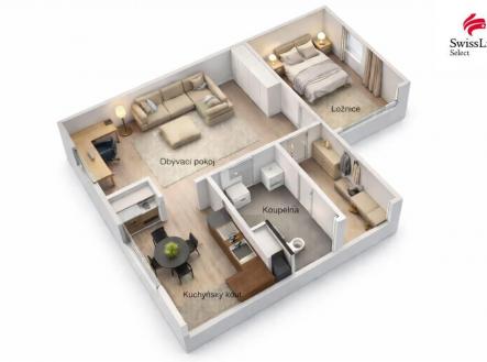 Prodej bytu, 2+1, 57 m²