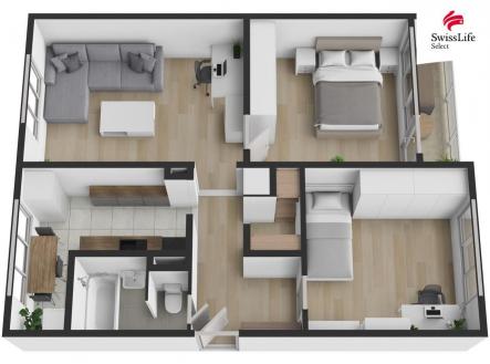 Prodej bytu, 3+1, 63 m²