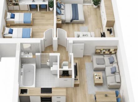 Prodej bytu, 3+kk, 64 m²