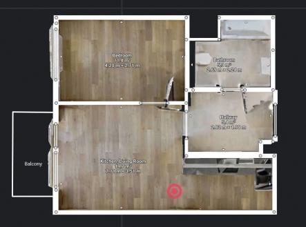 Pronájem bytu, 2+kk, 44 m²