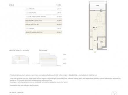 Prodej bytu, 1+kk, 38 m²