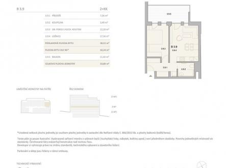 Prodej bytu, 2+kk, 54 m²