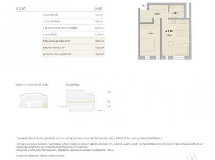 Prodej bytu, 2+kk, 44 m²