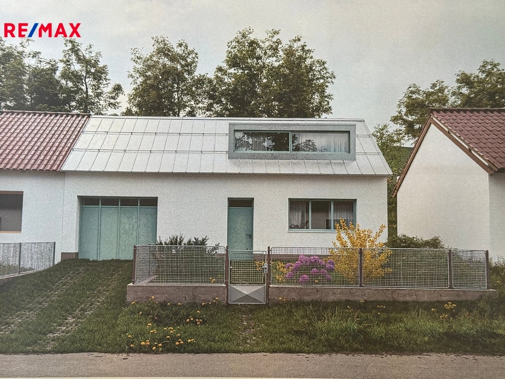 Vizualizace štítu domu s novým vstupem