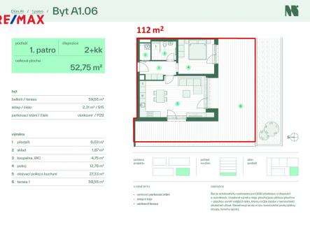 Prodej bytu, 2+kk, 117 m²