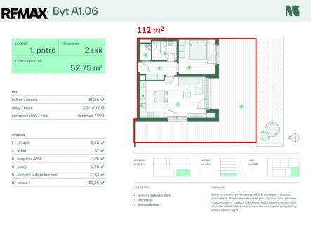 Prodej bytu, 2+kk, 117 m²