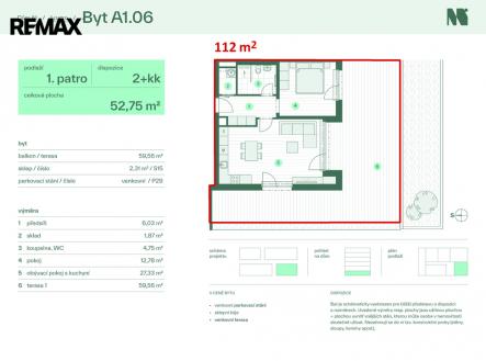 Prodej bytu, 2+kk, 117 m²
