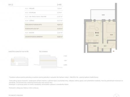 Prodej bytu, 2+kk, 54 m²
