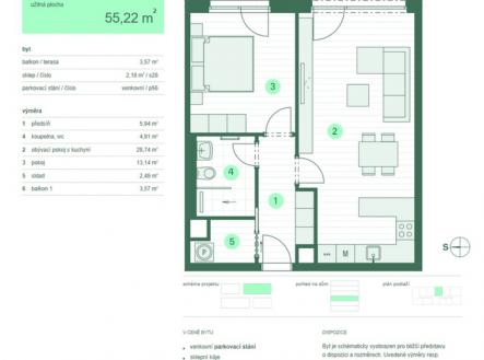 Prodej bytu, 2+kk, 59 m²