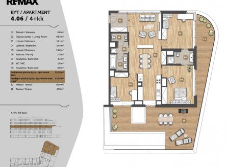 Prodej bytu, 4+kk, 118 m²