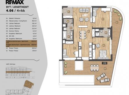 Prodej bytu, 4+kk, 118 m²