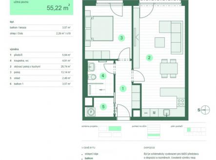 Prodej bytu, 2+kk, 61 m²