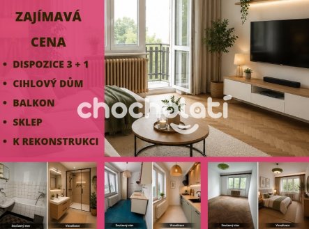 Prodej bytu, 3+1, 75 m²