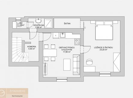 Prodej bytu, 2+kk, 48 m²