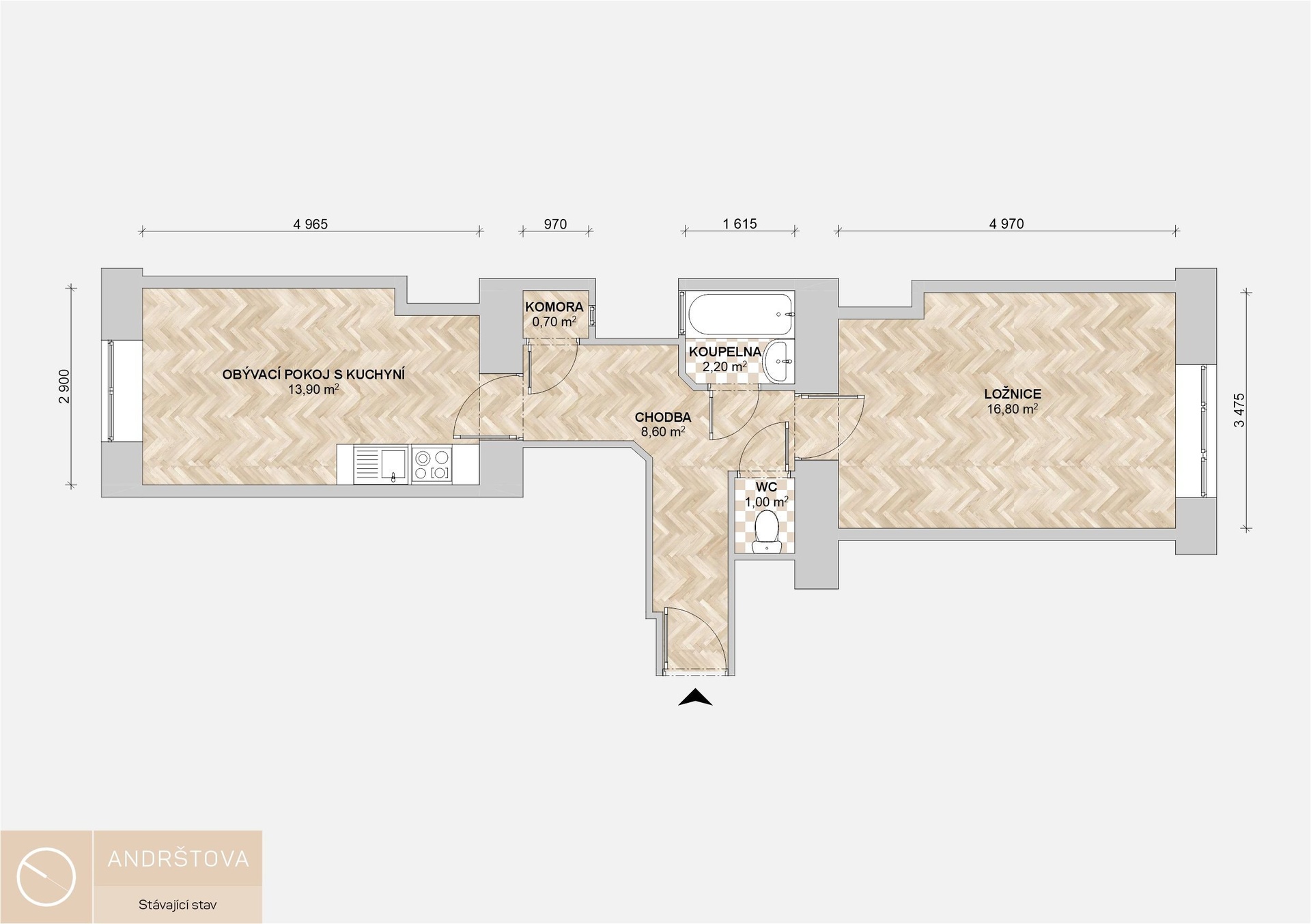 003 Andrštova půdorys