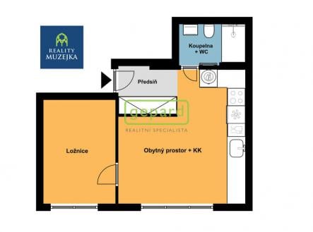 Pronájem bytu, 2+kk, 31 m²