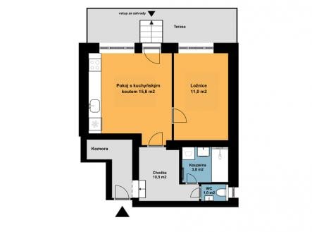 Pronájem bytu, 2+kk, 62 m²