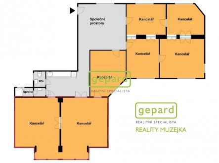 Pronájem kanceláře, 68 m²