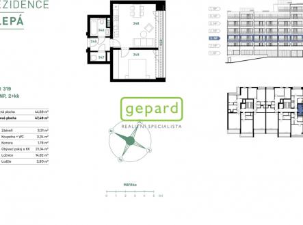 Pronájem bytu, 2+kk, 47 m²