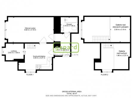 Pronájem bytu, 2+1, 65 m²