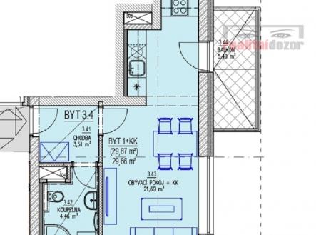 Pronájem bytu, 1+kk, 38 m²