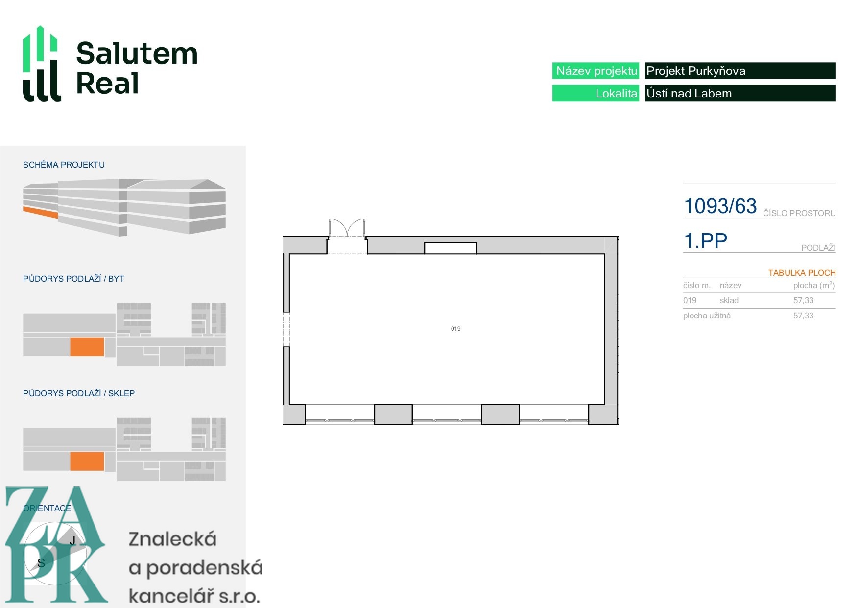 Pronájem komerčních prostor 57 m2, Střekov, Ústí nad Labem