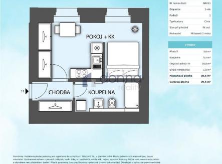 Prodej bytu, 1+kk, 29 m²