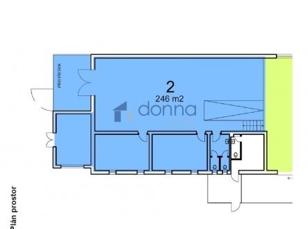 Pronájem - skladovací prostor, 246 m²