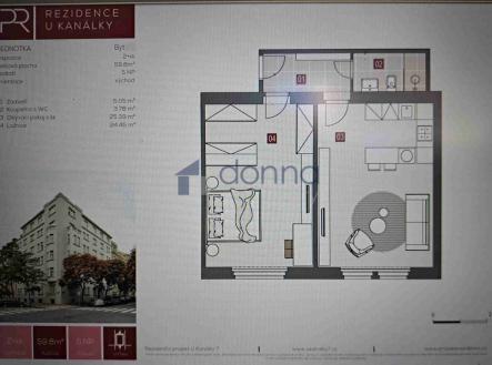 Pronájem bytu, 2+kk, 60 m²