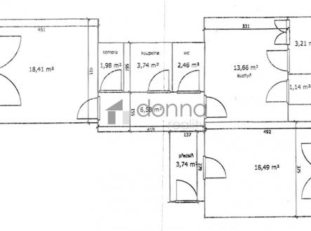 Pronájem bytu, 2+1, 73 m²