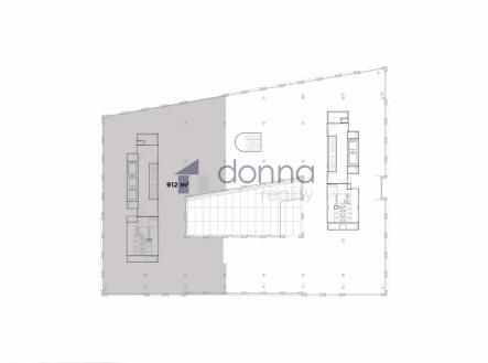 Pronájem kanceláře, 912 m²
